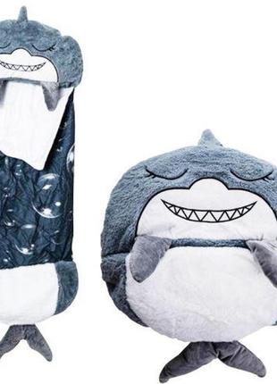 Детский спальный мешок-подушка "акула"