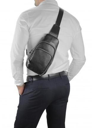 Кожаный черный слинг через плечо tiding bag a25f-5058a2 фото
