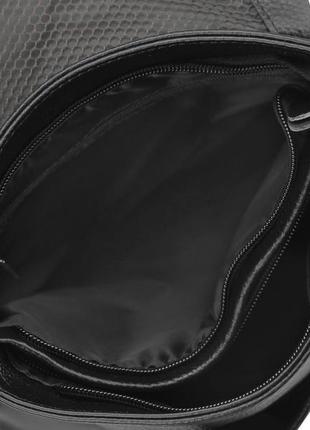Чоловіча шкіряна сумка через плече чорна tiding bag a25f-9913a5 фото
