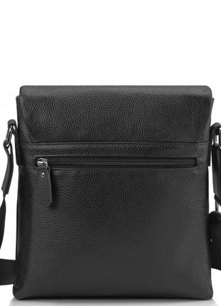 Мужская кожаная сумка через плечо черная tiding bag a25f-9913a4 фото