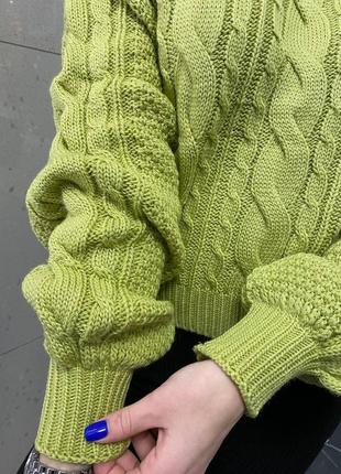 Вязаный узорный свитер 💋2 фото