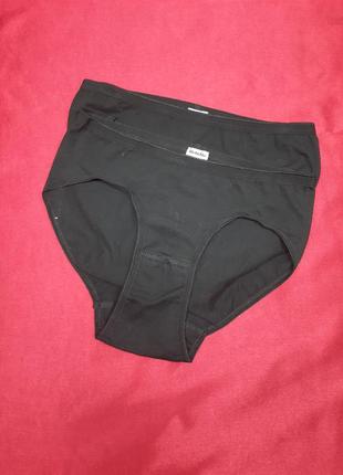 Ідеальні чорні чорні бавовняні щільні базові однотонні труси трусики на високій середньої посадки з закритою попою комплект бавовняних трусів