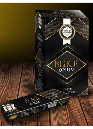 Ароматические палочки благовония черный опиум (black opium) 15 грамм1 фото