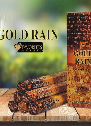 Ароматичні палички пахощів gold rain (шестигранник) золотий дощ