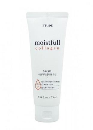 Крем з колагеном etude house moistfull collagen cream 75мл