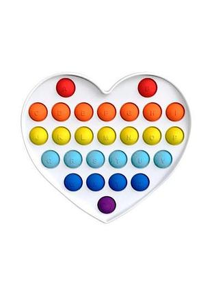 Игрушка антистресс pop it - сердце (mk-014)