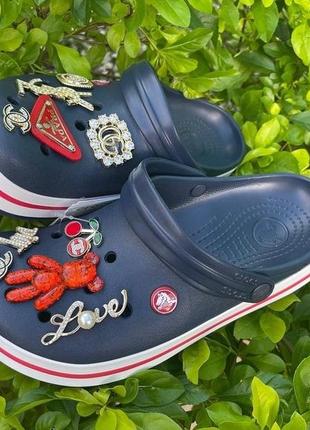 Шльопанці крокс крокси крокбенд темно сині crocs crockband clog navy 36-45 р2 фото