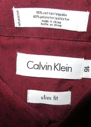 Элегантная рубашка на мальчика 14-16 лет calvin klein slim fit3 фото