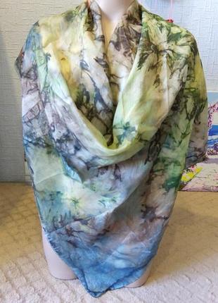 Великий шовковий хустку шовк 100% ручна розпис у техніці тай дай