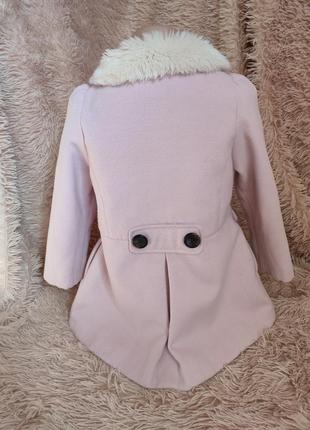 Пальто розовое для девочки на 3-4 года2 фото