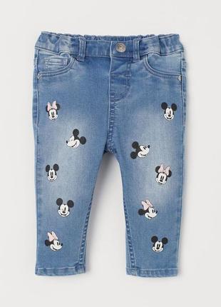 Міккі маус джинси and minnie mickey mouse для дівчинки від h&m