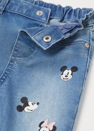 Міккі маус джинси and minnie mickey mouse для дівчинки від h&m2 фото