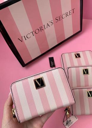 Міні гаманець в рожеву смужку вікторія сікрет victoria's secret