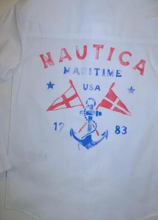 Стильная рубашка nautica на мальчика 7-8 лет хлопок5 фото