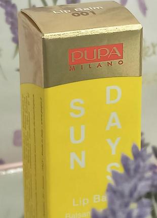 Бальзам для губ pupa sun days lip balm 01 sunshine 3.6 мл