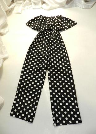 Комбинезон ромпер с воланами без пояса чёрный