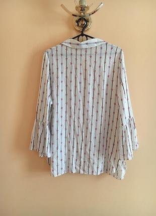 Батал большой размер натуральная стильная легкая блуза блузка блузочка4 фото