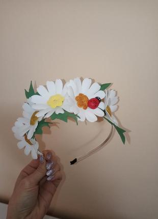 Обідок ромашка цветочек весна обруч ромашки