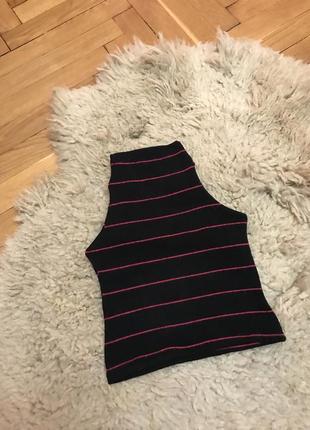 Топ топик женский, топ в полоску топик майка футболка топ гольф zara3 фото