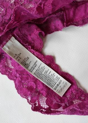 Жіночі трусики стрінги фірмові topshop рожеві труси жіночі труси сексі мереживні3 фото