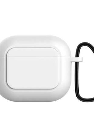 Силиконовый чехол для наушников apple airpods 3 белый1 фото