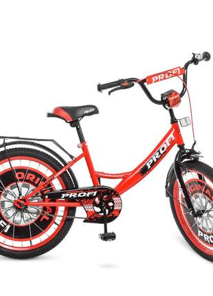 Велосипед детский prof1 20д. y2046 (1шт) original boy,красно-черн.,звонок,подножка