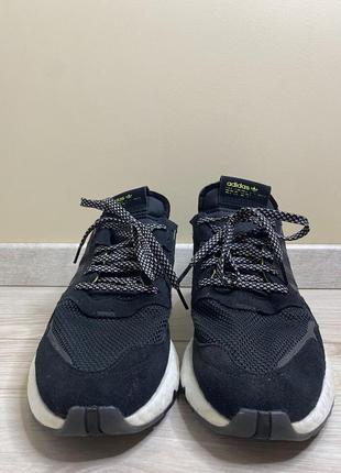 Кросівки adidas nite jogger black solar yellow black eg7409