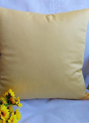 Жовта наволочка сатин 35*35 см з бавовни для постілі, дитячі наволочки, чохли на подушки