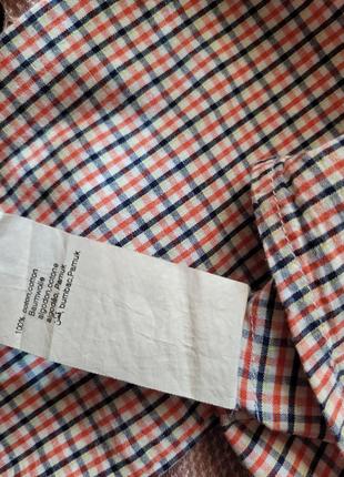 Lisa rose блузка в клетку / рубашка длинный рукав / школьная блузка на кнопках/ сорочка на дівчинку5 фото