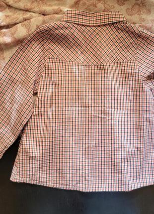 Lisa rose блузка в клетку / рубашка длинный рукав / школьная блузка на кнопках/ сорочка на дівчинку4 фото