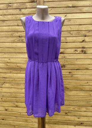 Красивое фиолетовое летнее платье