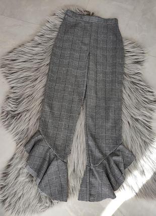 Штаны, брюки, в клетку, xs, s