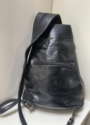 Кожаный прочный рюкзак сумка  бренд actuel paris винтаж3 фото