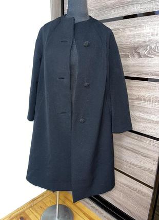Шерстяное пальто с красивыми пуговицами рукав три/четверти🌺2 фото
