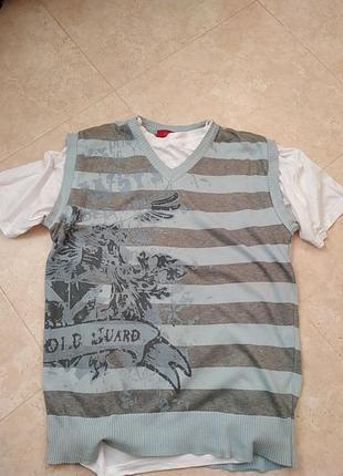 Жилет в полоску, blue inc , m-l