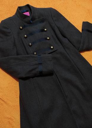 Актуальне якісне демісезонне жіноче пальто з вовни вовняне пальто жіноче на весну двобортне пальто темно-сіре пальто жіноче шерсть4 фото