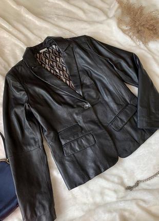 Кожаный пиджак/куртка классическая модель8 фото
