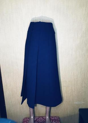 Італійська спідниця на запах синя чудової якості і крою