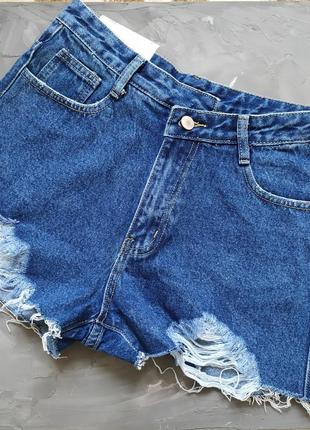 Шорти джинсові супер якість, шорты джинсовые рваные1 фото