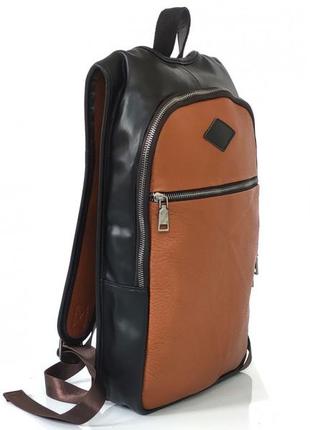 Шкіряний коричневий рюкзак tiding bag s-jmd10-0006c5 фото