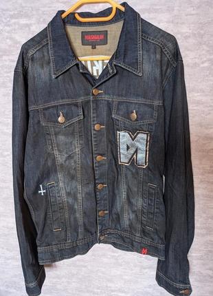 Джинсовый пиджак куртка джинсовка байкерская2 фото