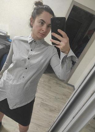 Бавовняна сорочка з довгими рукавами асиметрична scotch&soda