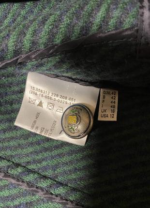 Роскошный шерстяной жакет, пиджак в косую полоску delmod германия3 фото