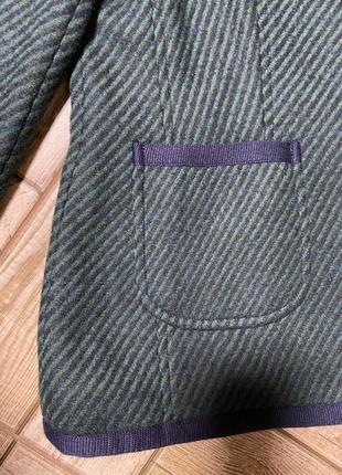 Роскошный шерстяной жакет, пиджак в косую полоску delmod германия8 фото