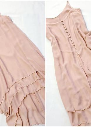 H&m многослойное платье комбинация из натурального шелка шовк