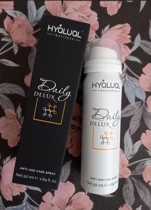 Увлажняющий спрей для лица с гиалуроновой кислотой day delux anti age care spray hyalual,50мл