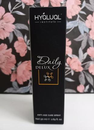 Увлажняющий спрей для лица с гиалуроновой кислотой day delux anti age care spray hyalual,50мл