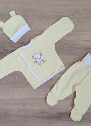 Теплый комплект для младенца в роддом костюм для новорожденного2 фото
