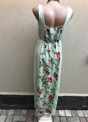 Платье,сарафан длинное,открытая спина,пояс резинка,беременным  в цветочный принт ,asos4 фото