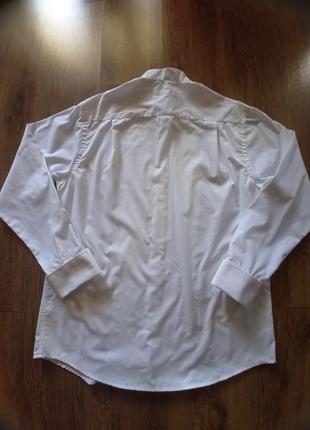 Рубашка мужская белая хлопок под запонки бабочку 16/41 george5 фото